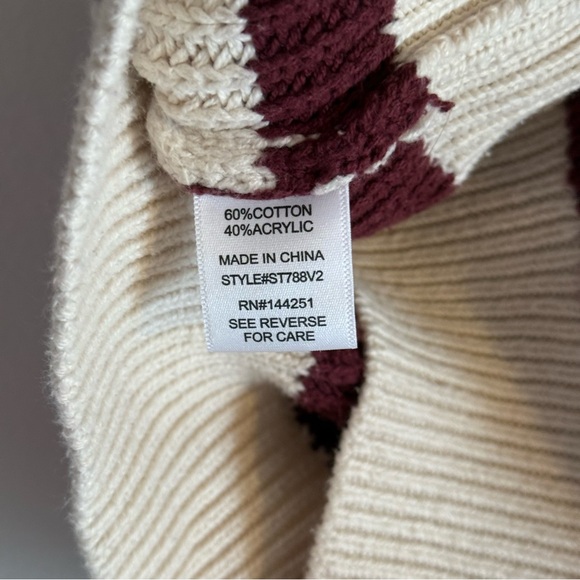 Sincerely Jules Cream Striped V-Neck Sweater Vest - Picture 6 of 7